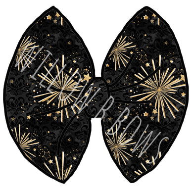 Gold Fireworks on Black Lace RTS