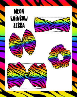 Neon Rainbow Zebra