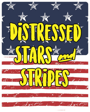 Distressed Stars & Stripes Piggies or Headwrap