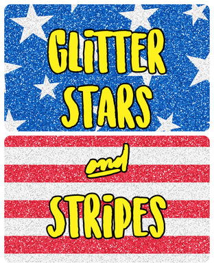 Glitter Stars & Stripes Piggies or Headwrap