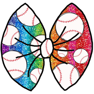 Rainbow Glitter Baseball