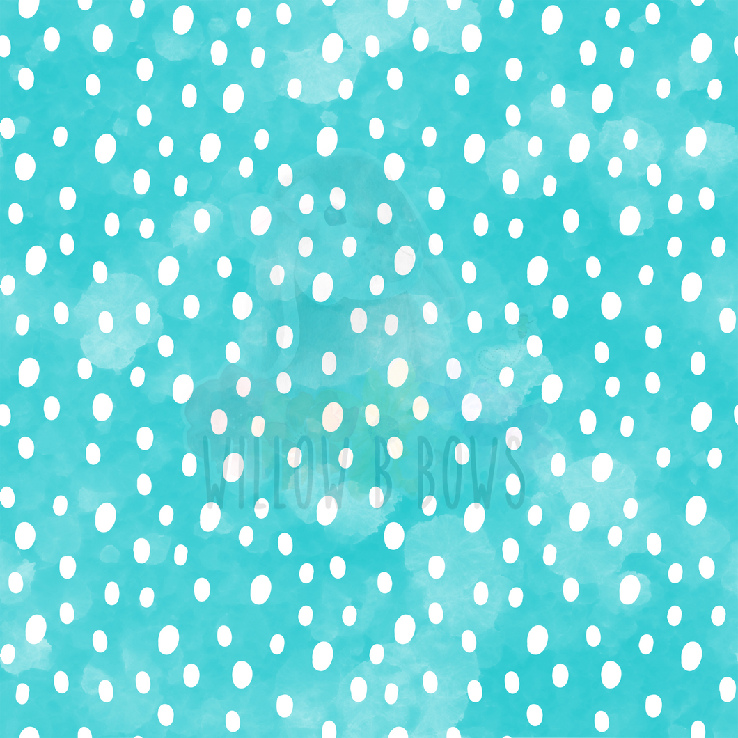 Watercolor Blue Dots