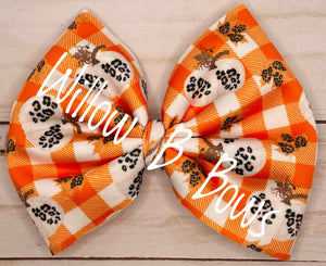 Cheetah White Pumpkin Plaid