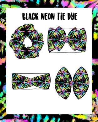 Black Neon Tie Dye