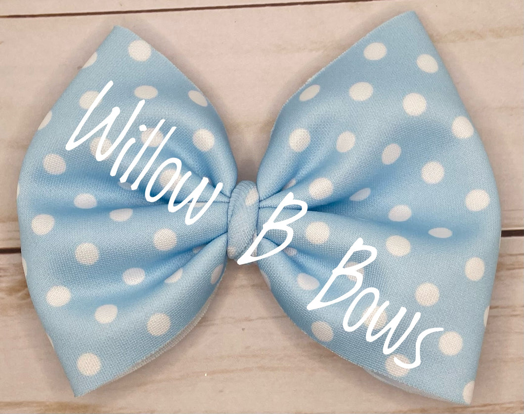 Baby Blue Dots Thin Puff