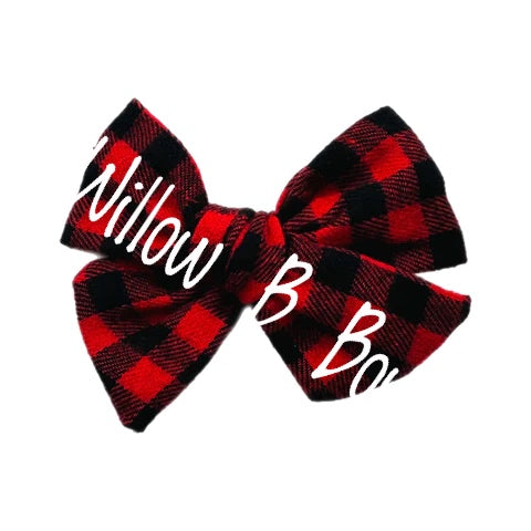 Red Buffalo Plaid-Large Clip