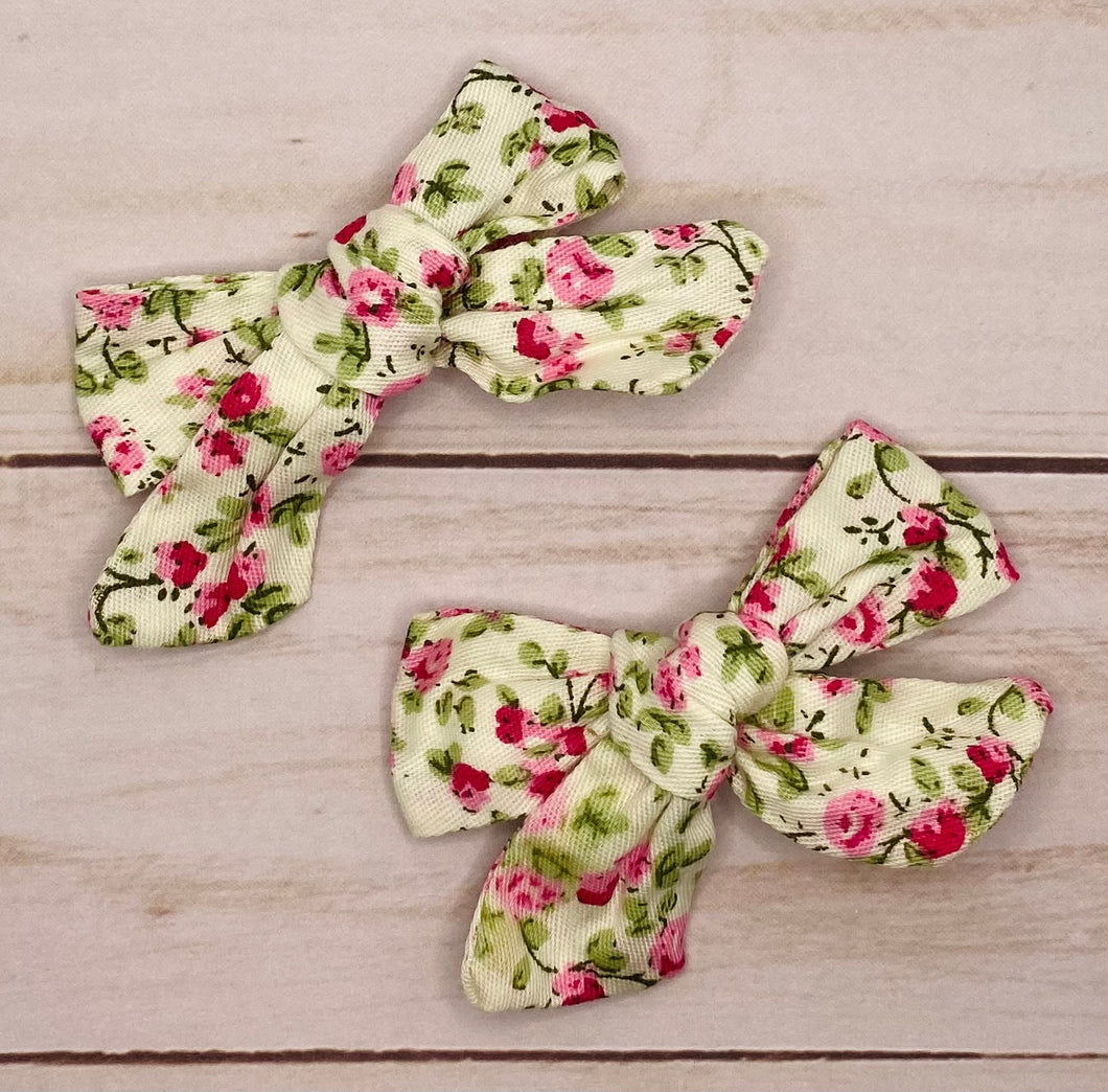 School Girl Clip Rosemary Floral